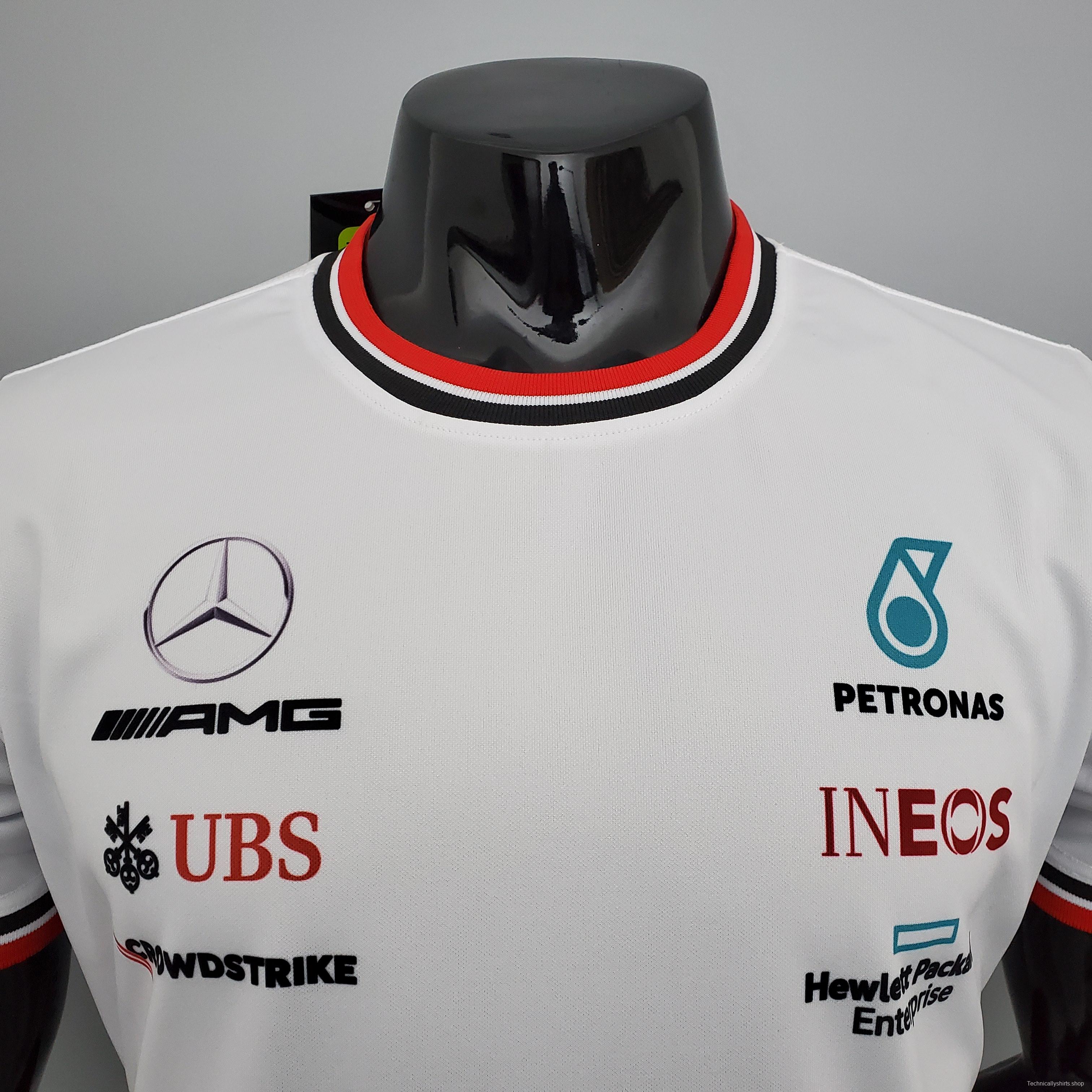 F1 Formula One racing suit; Mercedes White S-5XL