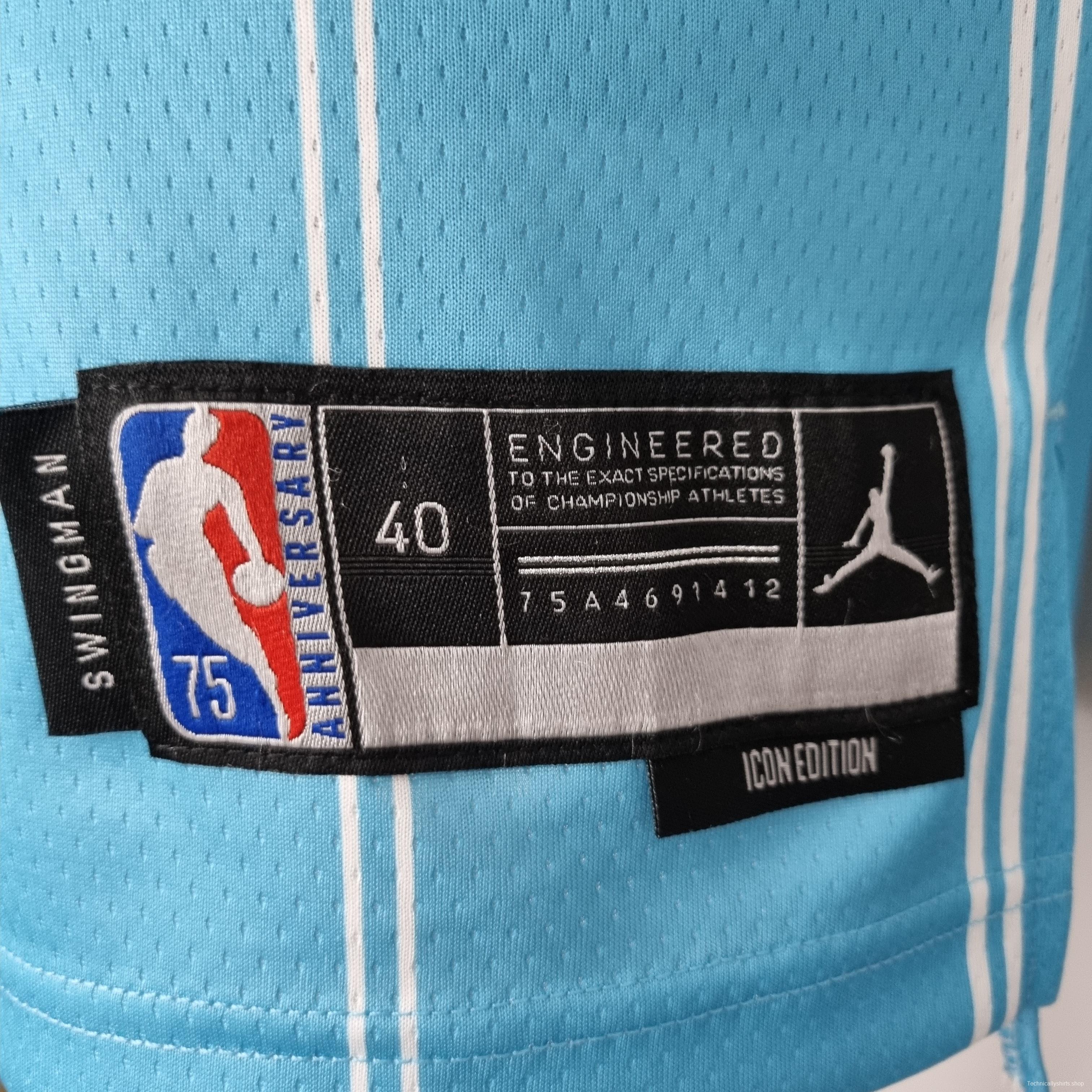 75th Anniversary Hayward #20 Charlotte Hornets Blue NBA Jersey