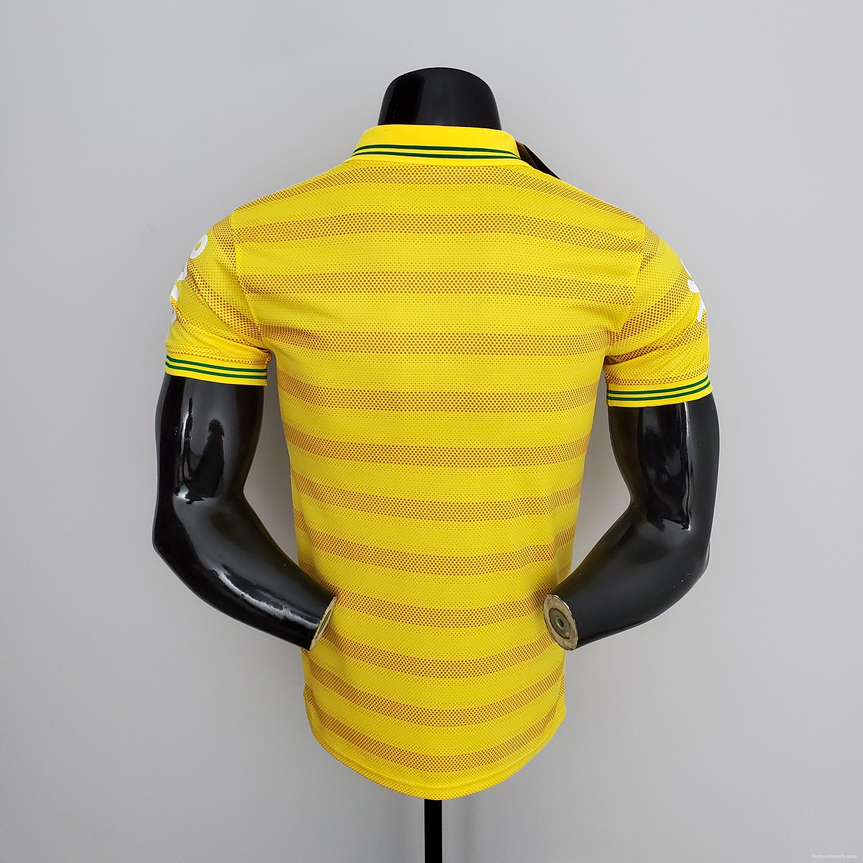 Brazil POLO Yellow Stripe Soccer Jersey