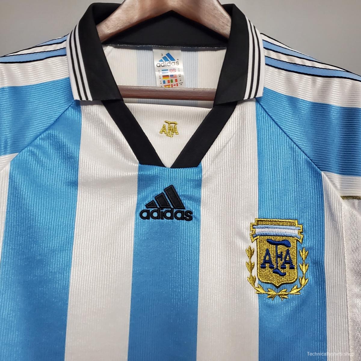 Retro Argentina 1998 home Soccer Jersey