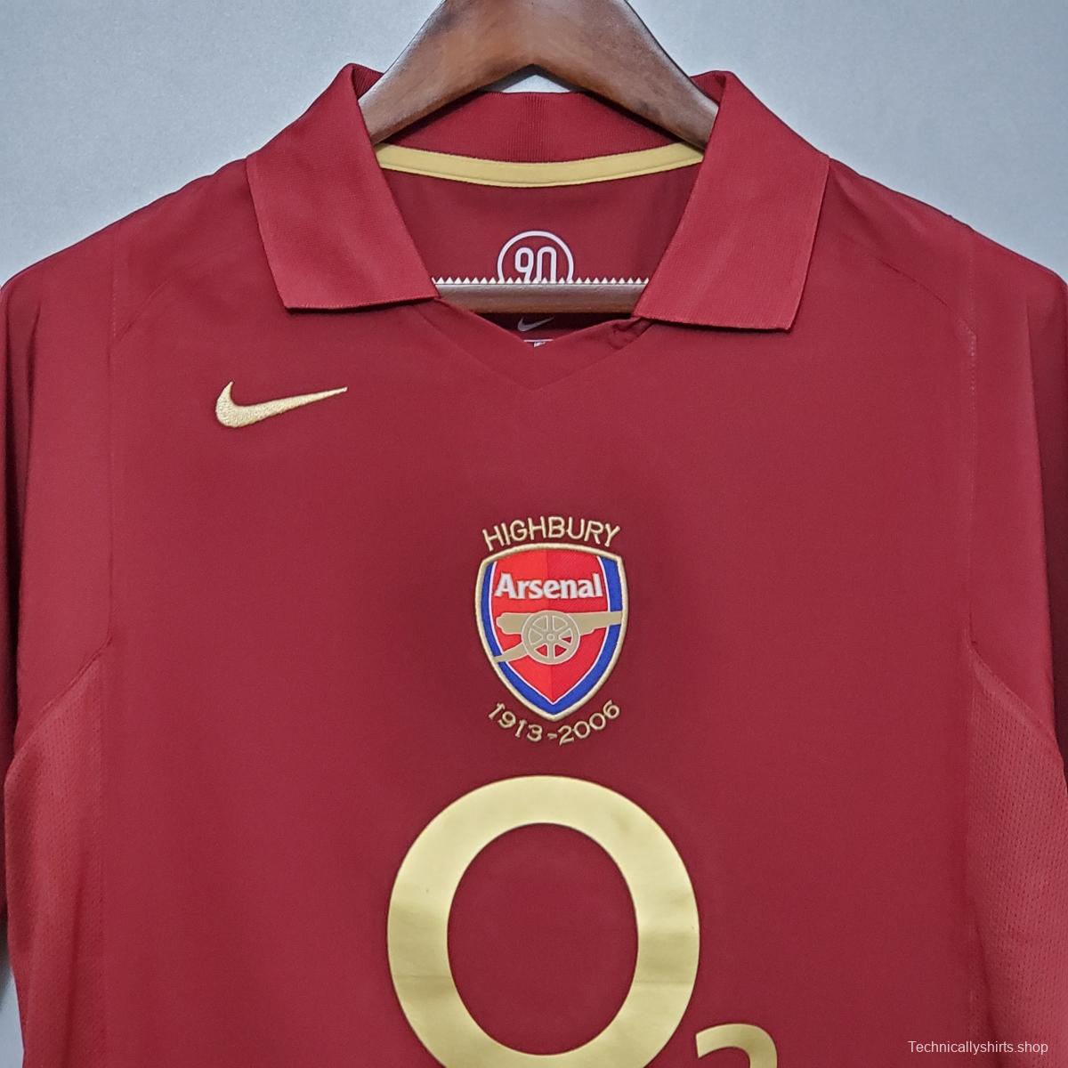 Retro 05/06 Arsenal home Soccer Jersey