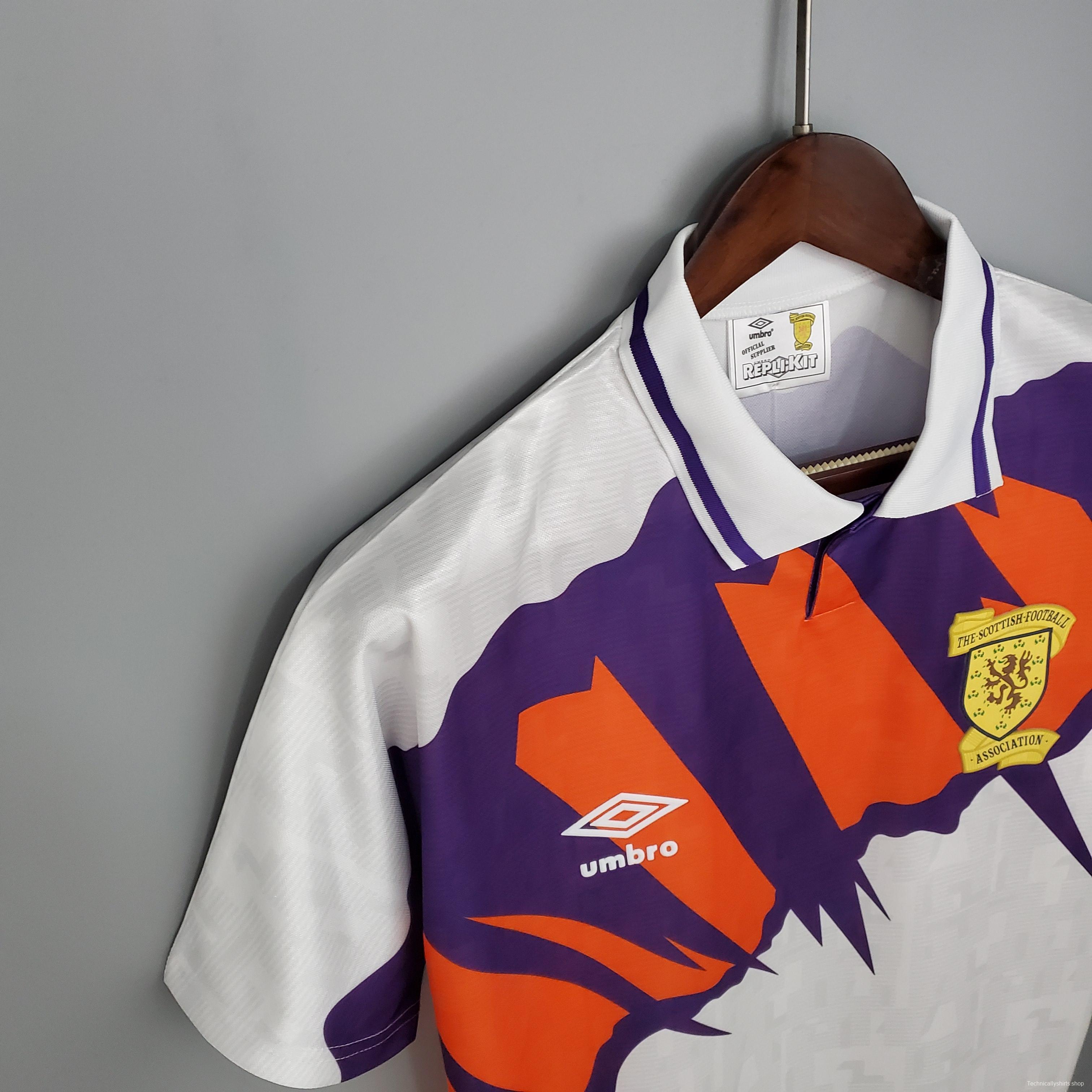 Retro Scotland 91/93 away Soccer Jersey