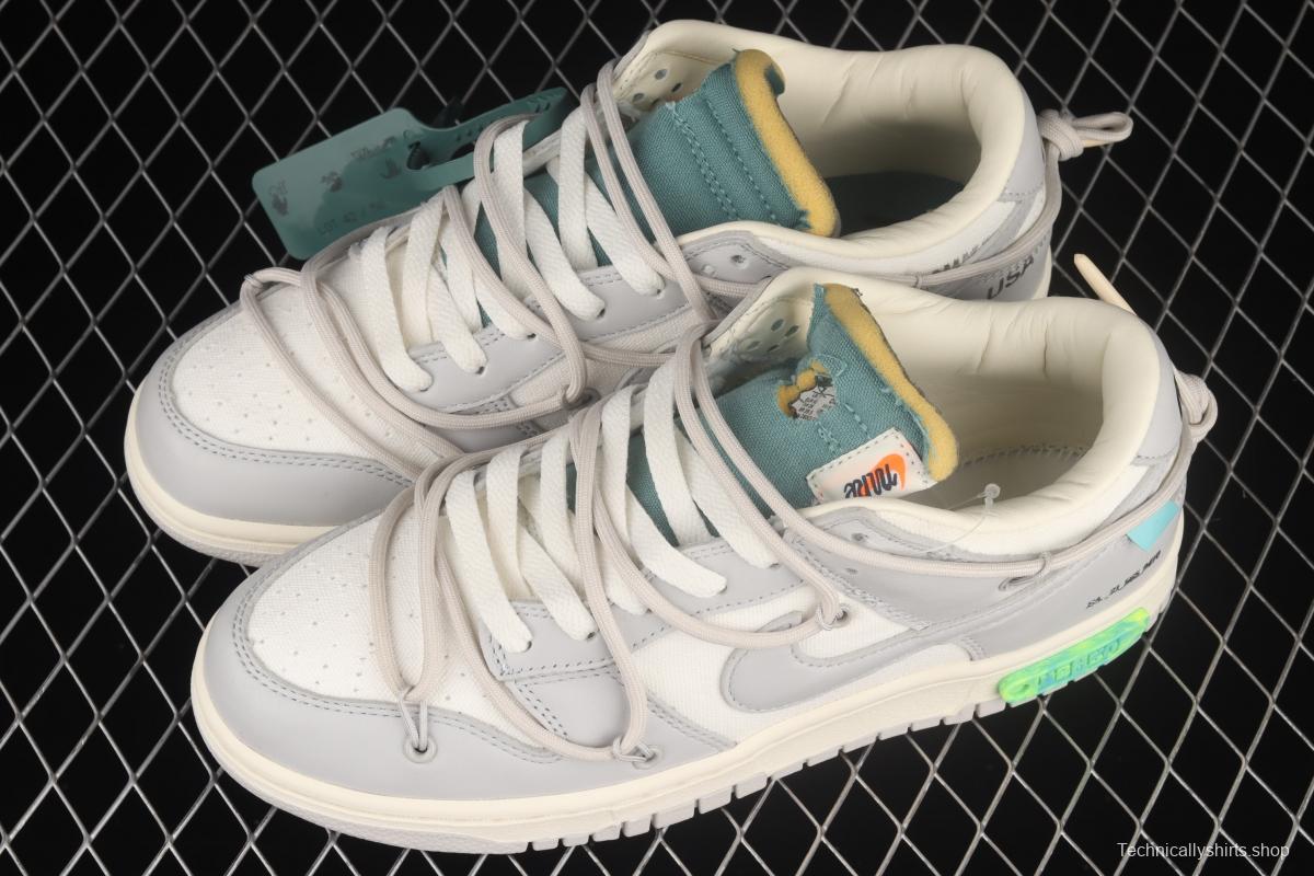 OFF-White x NIKE DUNK Low OW grey leisure sports skateboard shoes DM1602-117