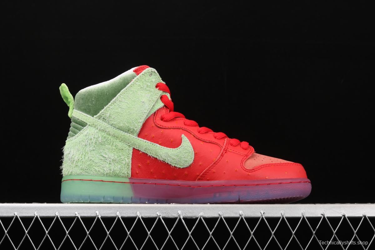 NIKE SB DUNK High Strawberry Cough strawberry green casual skateboard shoes CW7093-600