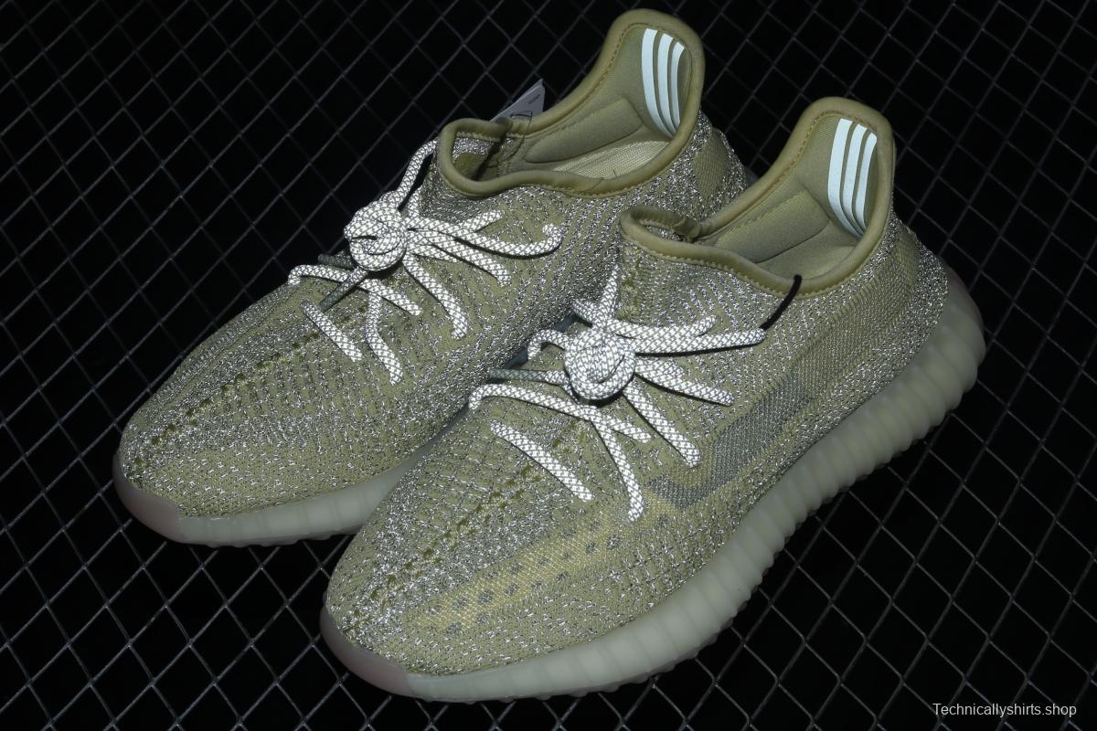 Adidas Yeezy 350 Boost V2 FV3255 Darth Coconut 350 second generation hollowed-out silk yellow star matching BASF popcorn