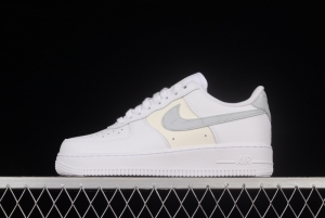 NIKE Air Force 1'07 Lx small hook white silver low-top sneakers DV2237-100