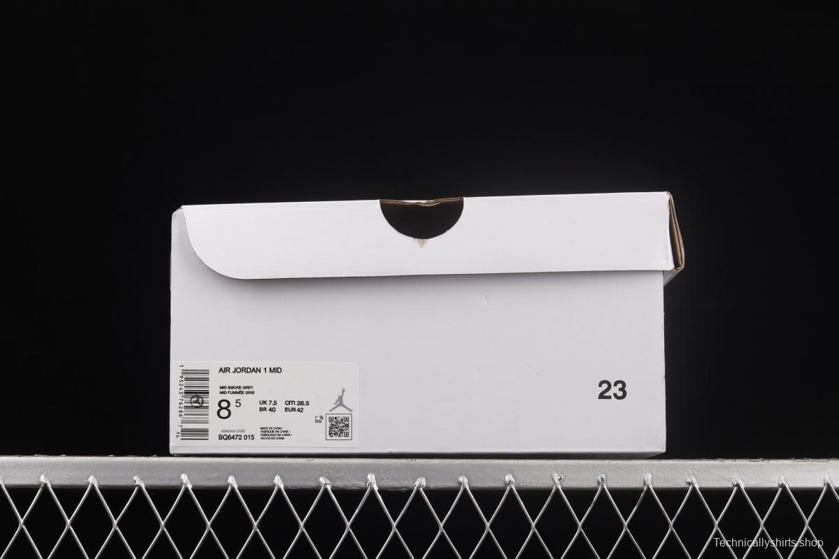 Air Jordan 1 Mid new cigarette ash cultural basketball shoes BQ6472-015