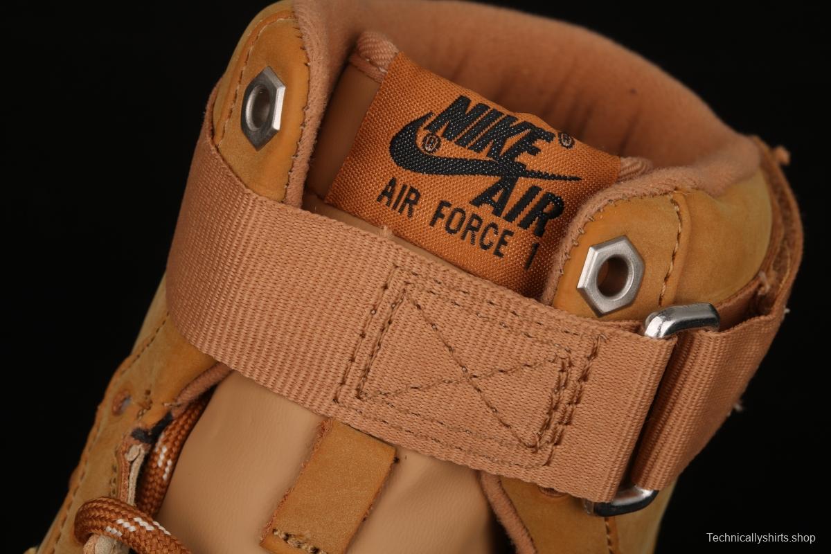 NIKE Air Force 1 High'07 2019 new wheat color high upper shoes CJ9178-200