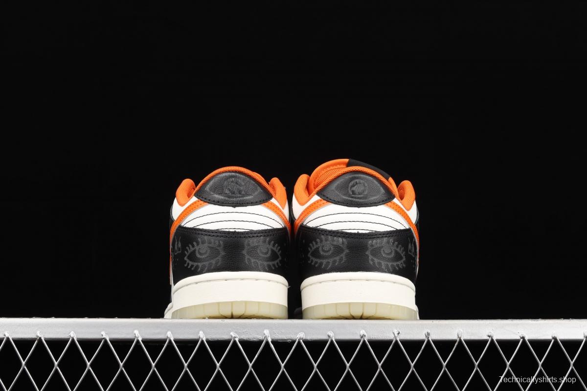 NIKE SB DUNK Low Halloween black, white and orange luminous Halloween SB rebound fashion casual board shoes DD3357-100