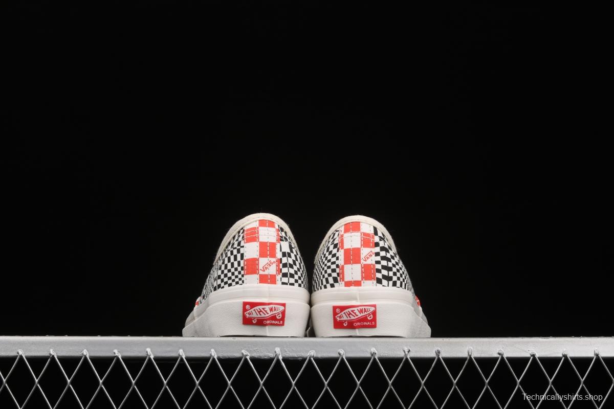 Vans Vault OG Authentic Lx high-end branch line impact color checkerboard retro low-side canvas skateboard shoes VN0A4BV91XL