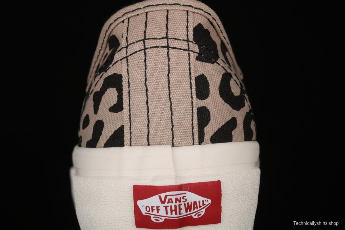 Vans Vault OG Authentic LX gray leopard print high-end branch line vulcanized canvas low-top casual board shoes VN0A38YYB89