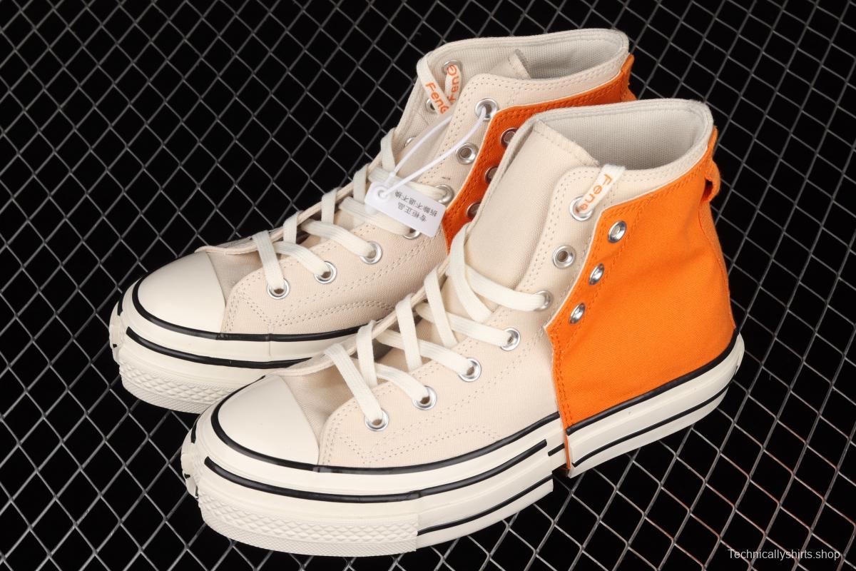 Converse x Feng Chen Wang 2in1 Chuck 70 deconstruct and reshape the joint style high top casual board shoes 169840C