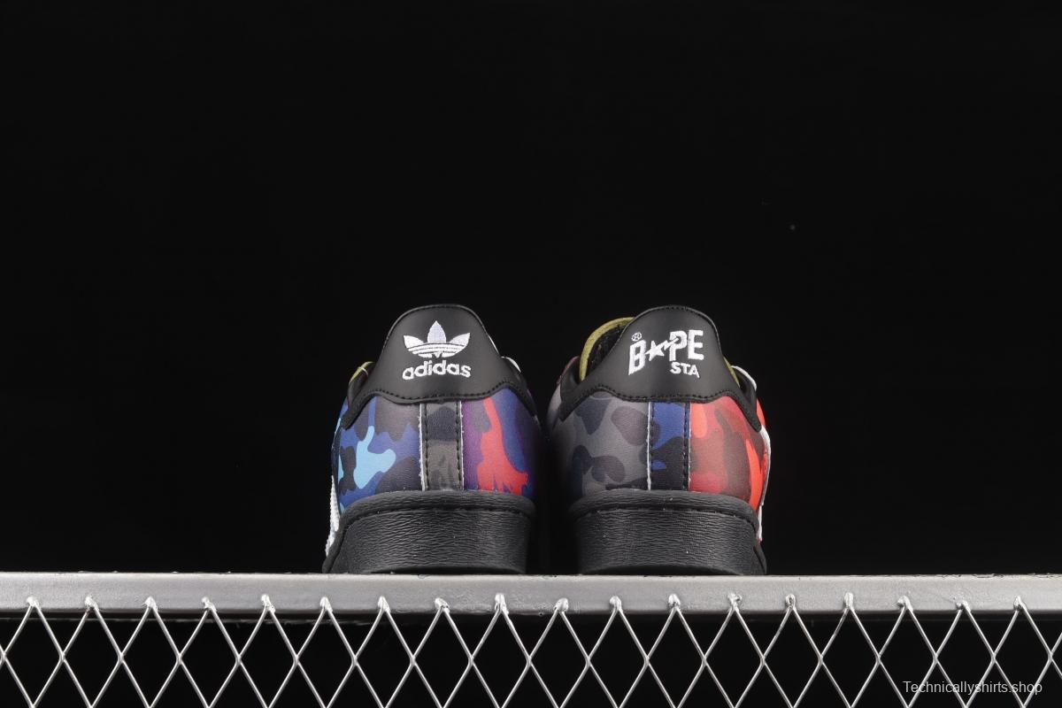 BAPE x Adidas Superstar 80s GZ8982 Darth ape-man co-named shell full head casual board shoes