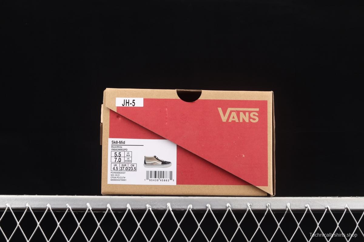 Vans SK8-Mid Pro side checkerboard small mark middle side professional skateboard shoes VN0A3WM32PD