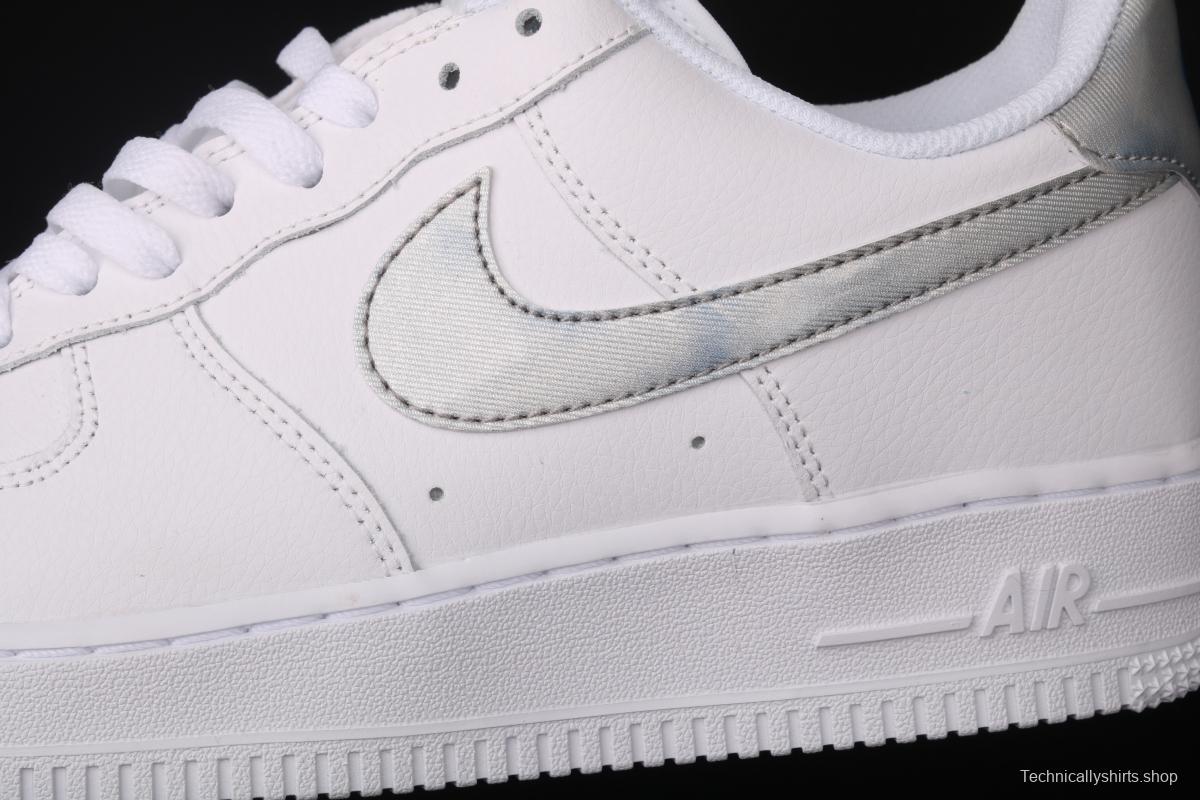 NIKE Air Force 1 Low GS white and blue dazzling haze laser low-top casual board shoes 314219-131