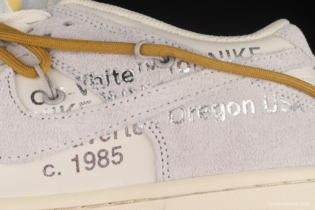 OFF-White x NIKE DUNK Low OW white gray leisure sports skateboard shoes DJ0950-105