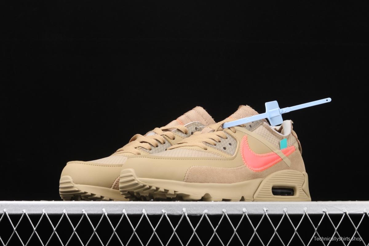 OFF-White x NIKE Air Max 90 OW joint limited edition classic air cushion running shoes AA7293-200