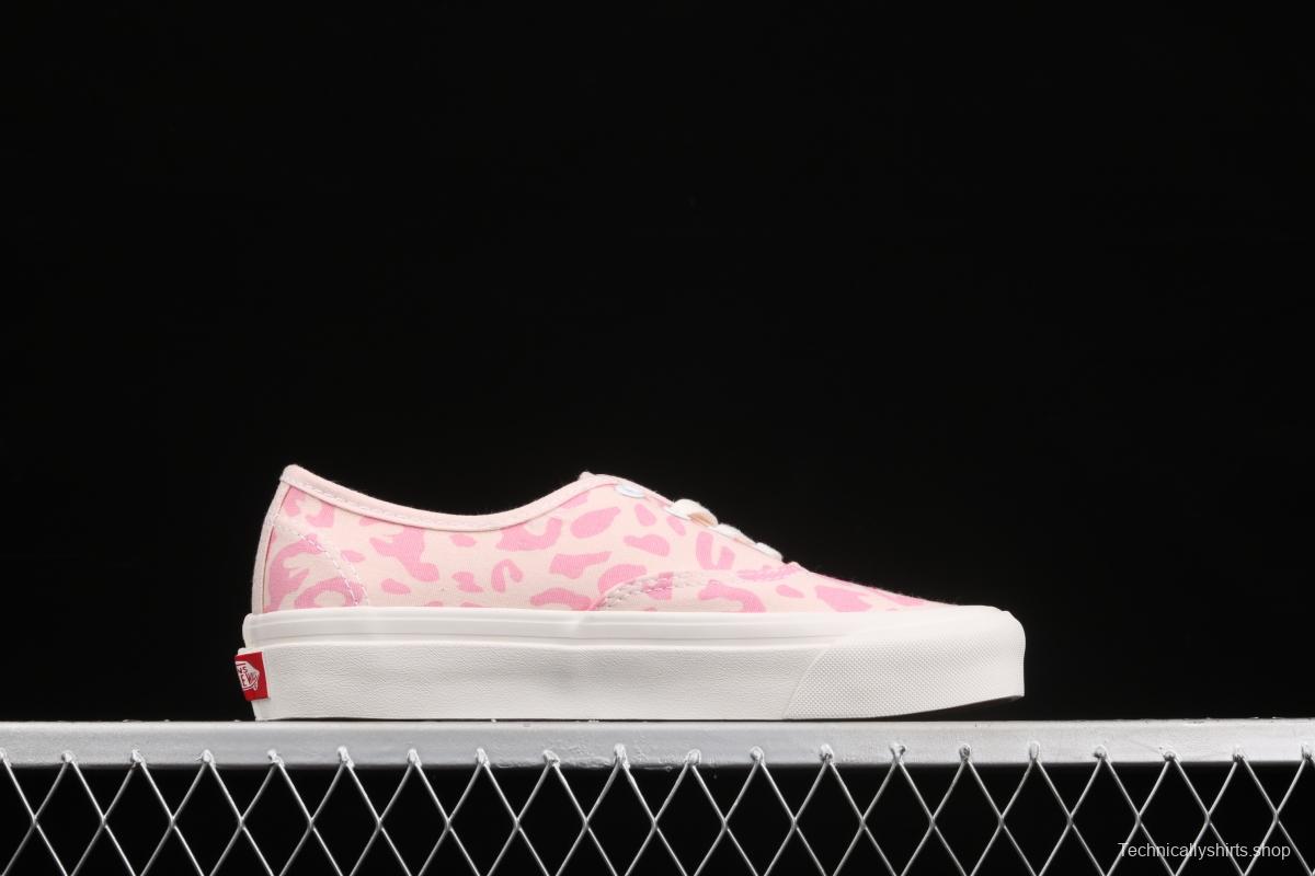 Vans Vault OG Authentic Lx high-end regional pink leopard pattern vulcanized canvas low-top casual board shoes VN0A38ENVL2