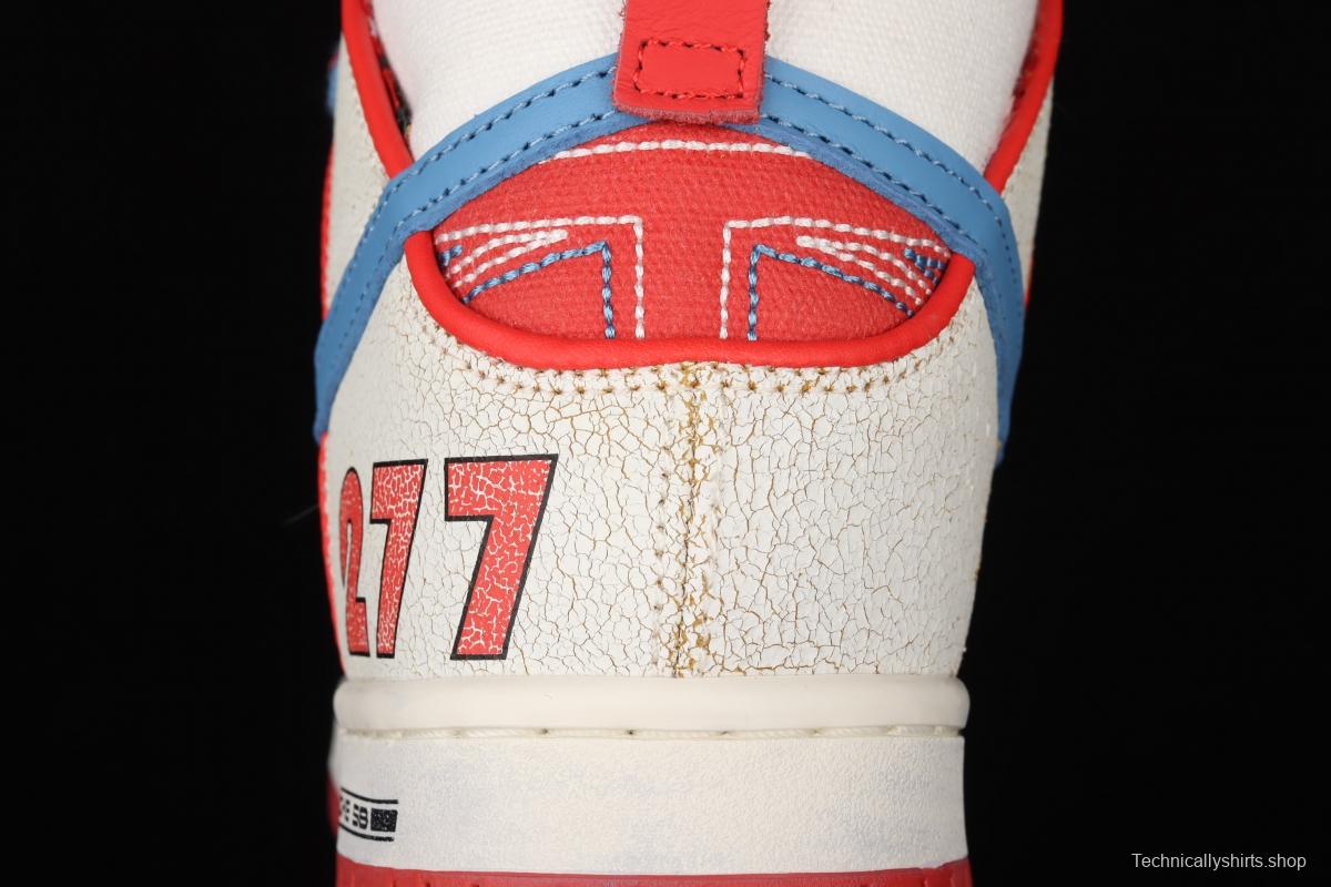 Magnus Walker x NIKE DUNK High Pro Decon QS [Porsche 911] White, blue and red high top casual skateboard shoes DH7683-100