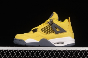 Air Jordan 4 Retro Lightning duplicates white and yellow electric letter CT8527-700