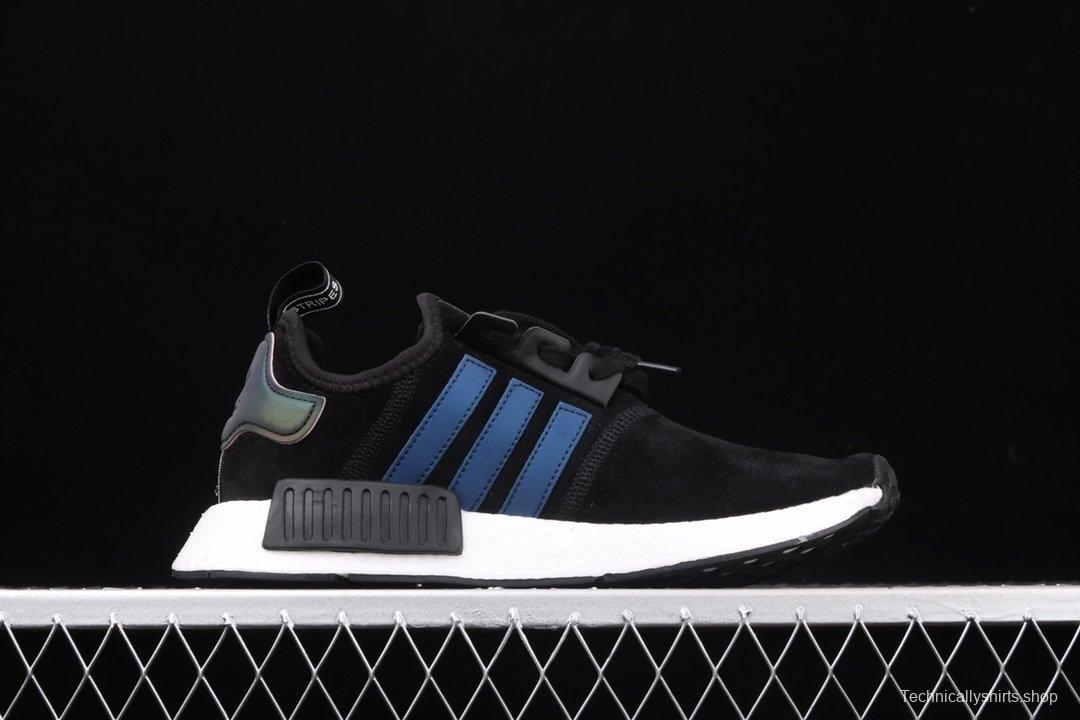 Adidas NMD_R1 F97579 pig leather black and white running shoes