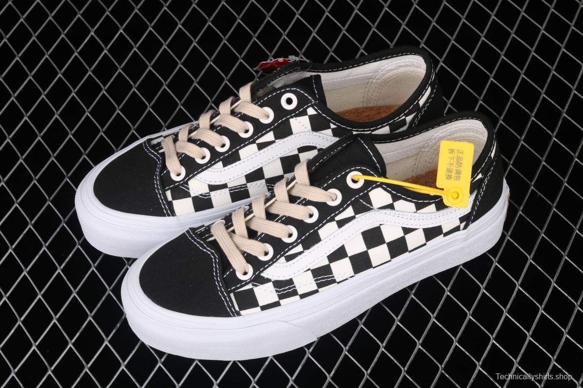 Vans Style 36 black and white checkerboard low upper board shoes sports shoes VN0A3MVL42E