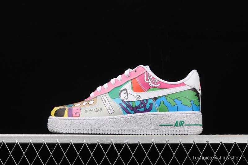 Ruohan Wang x NIKE Air Force 1 Low (2020) Chinese artist joint illustrator low-top casual board shoes CZ3990-900