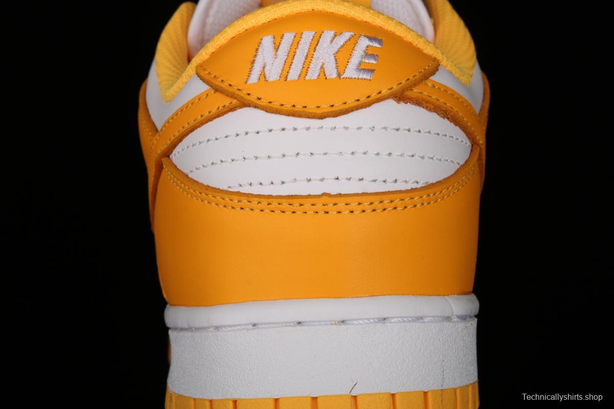 NIKE DUNK Low SB dunk series white and yellow color matching low-side leisure sports skateboard shoes DD1503-800