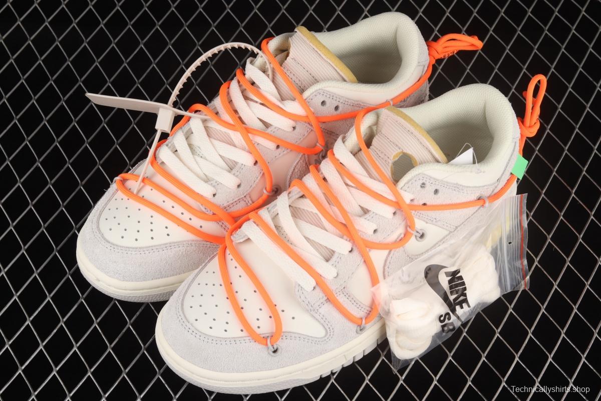 OFF-White x NIKE DUNK Low OW SB buckle rebound fashion casual board shoes DJ0950-108