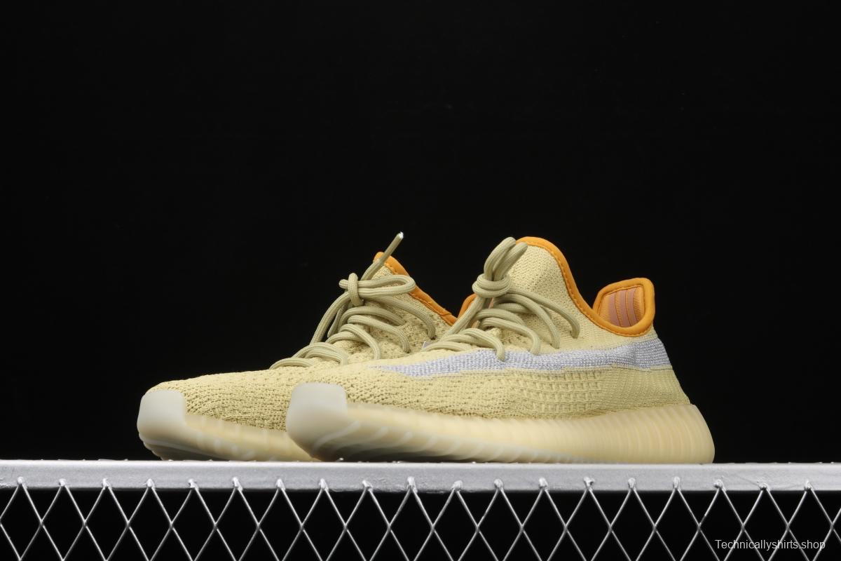 Adidas Yeezy Boost 350V2 Marsh FX9034 Darth coconut 3502nd generation coconut banana yellow side is full of stars