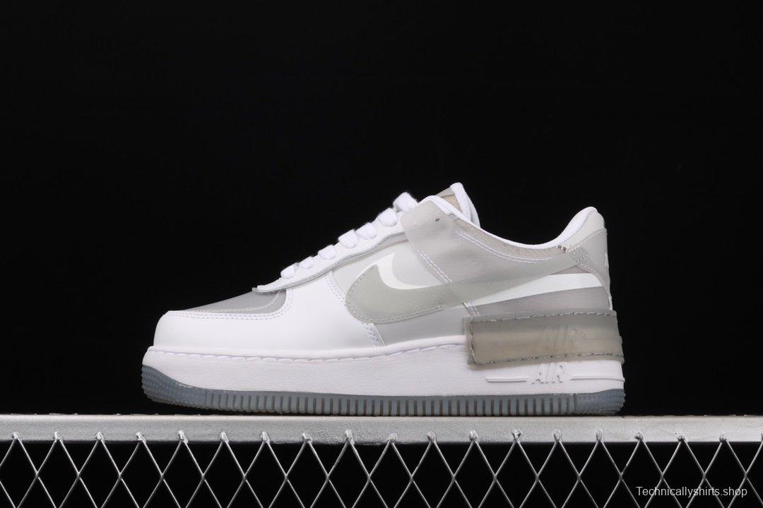 NIKE Air Force 1 ShAdidasow light weight heightened low-top board shoes CK6561-100