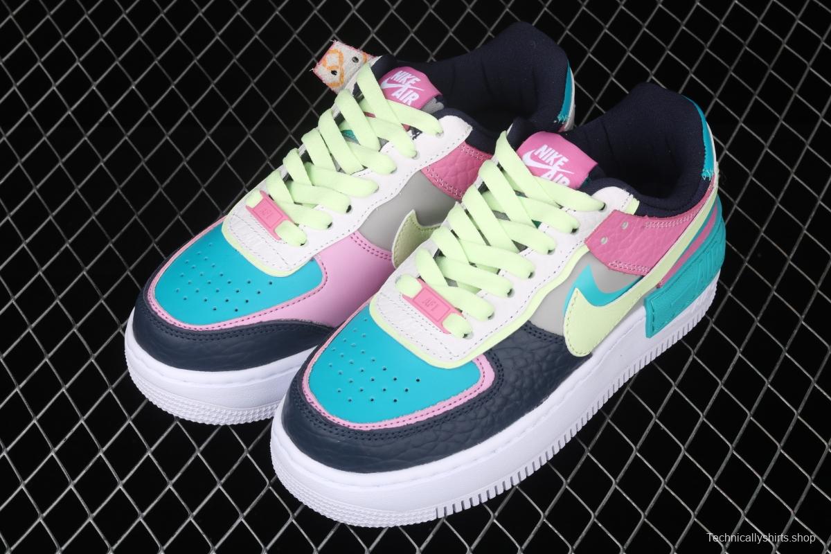 NIKE Air Force 1 ShAdidasow light weight heightened low-top 100-board shoes CK3172-001