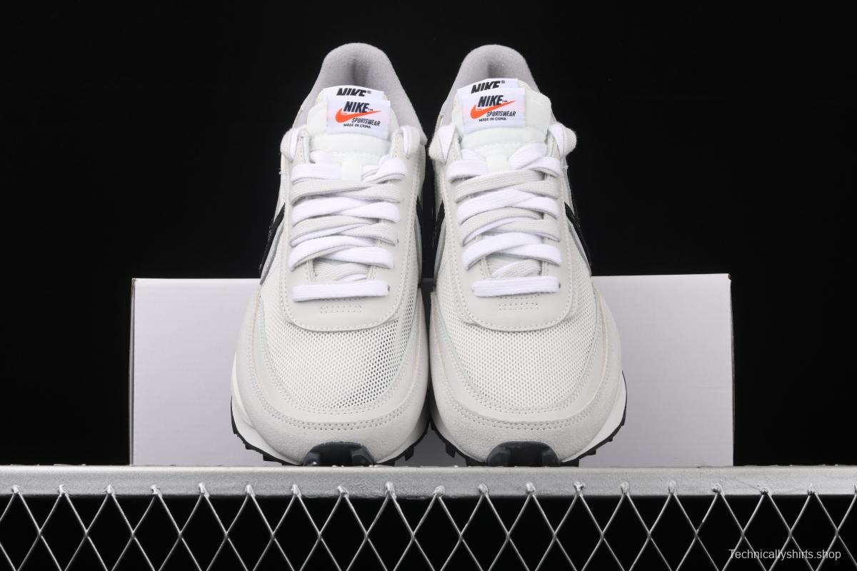 Dior x Sacai x NIKE LVD Waffle Daybreak co-signed catwalk style double hook Swoosh running shoes CN8898-002