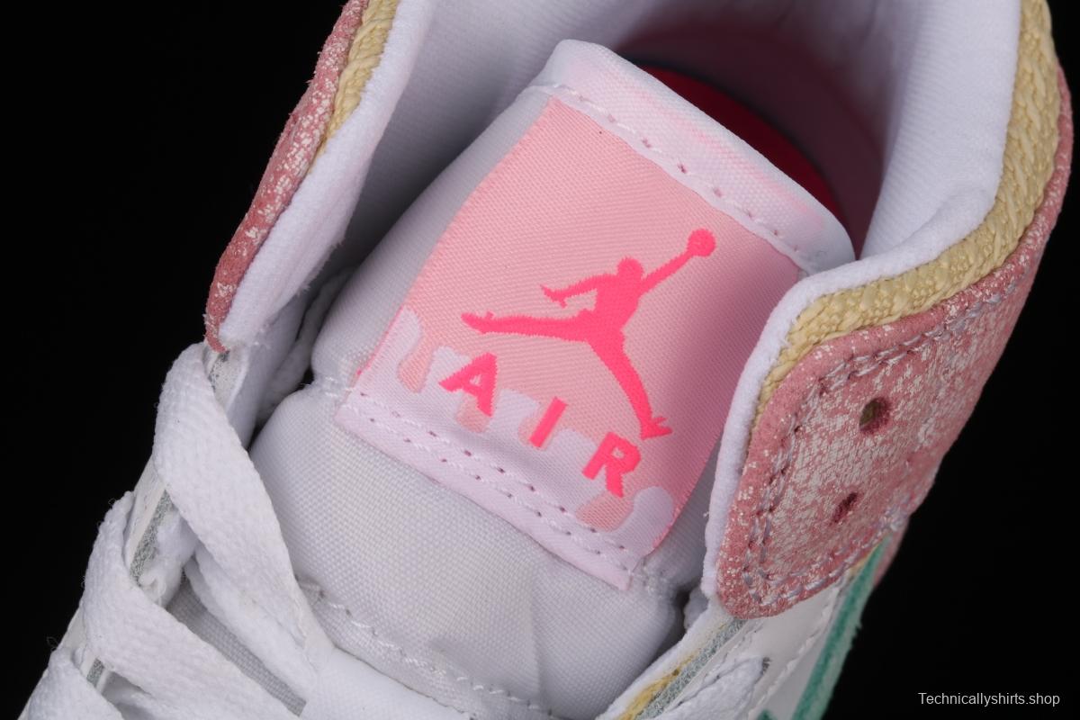 Air Jordan 1 Mid GS Ice Cream Bang Basketball shoes DD1666