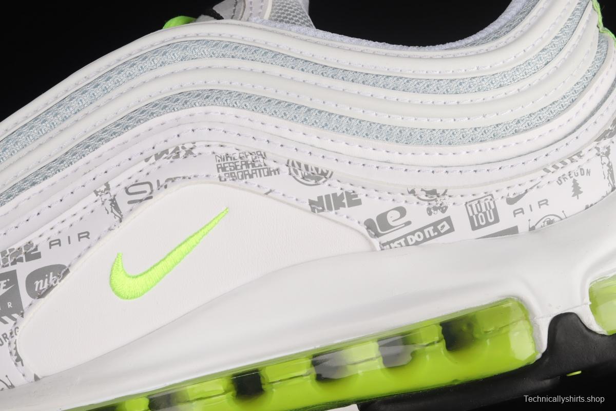 NIKE Air Max 97 SE Logo printed with 3M reflective bullet air cushion running shoes DH0006-100