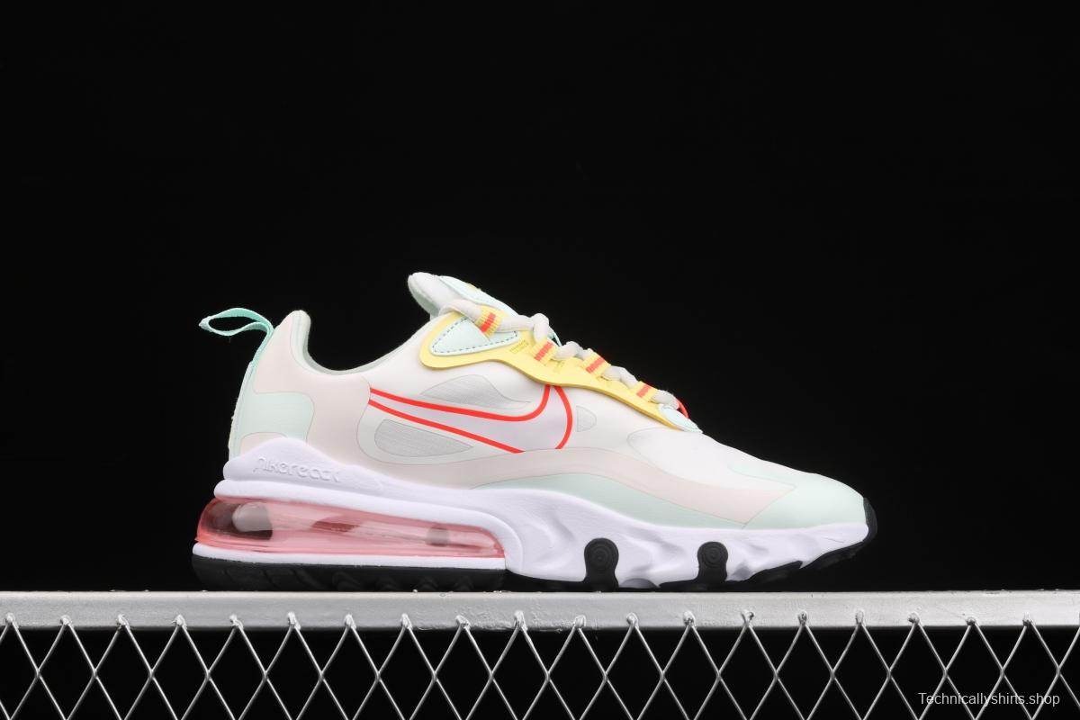 NIKE Air Max 270React new high frequency mesh hollowed-out half-palm air cushion running shoes CV8818-102