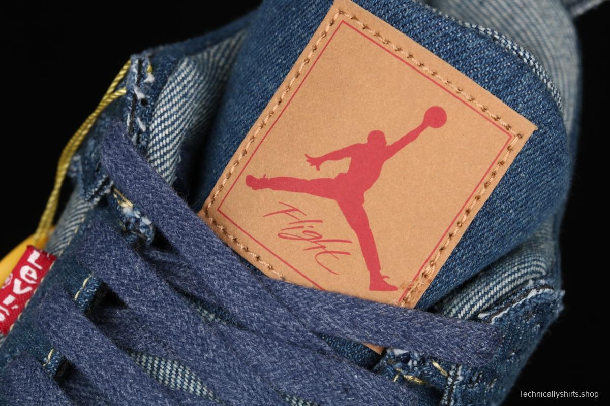 Levi's x Air Jordan 4 Denim Reeves co-signed cowboy blue AO2571-401