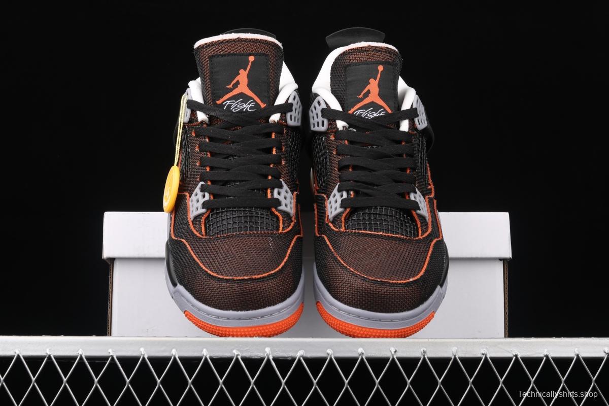 Air Jordan 4 Retro SE Brass Black Orange Sea Star Orange CW7183-100