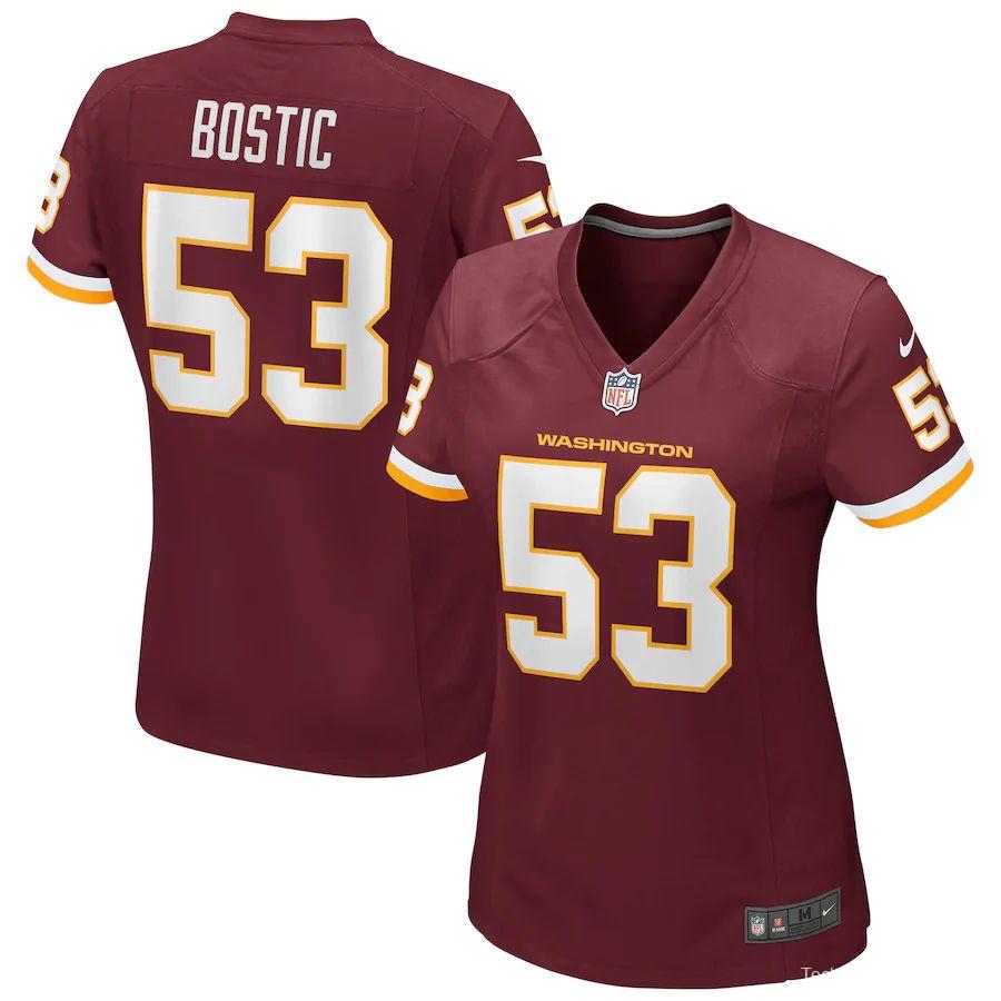 Women's Jon Bostic Burgundy Player Limited Team Jersey