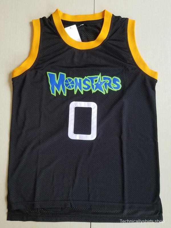 Mon-Stars 0 Alien Black Bastetball Jersey