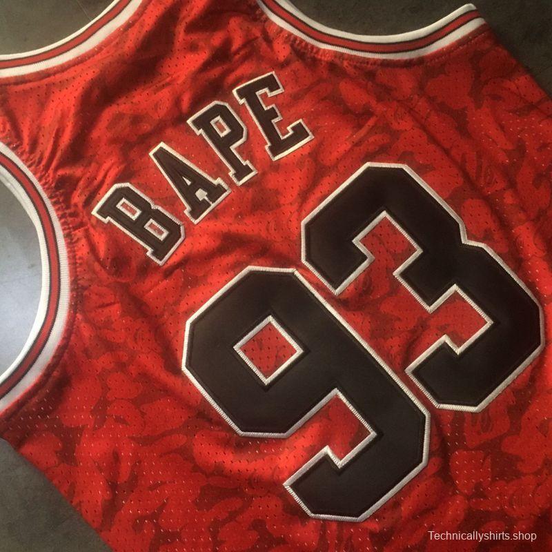 Men's BAPE Red Retro Classic Team Jersey