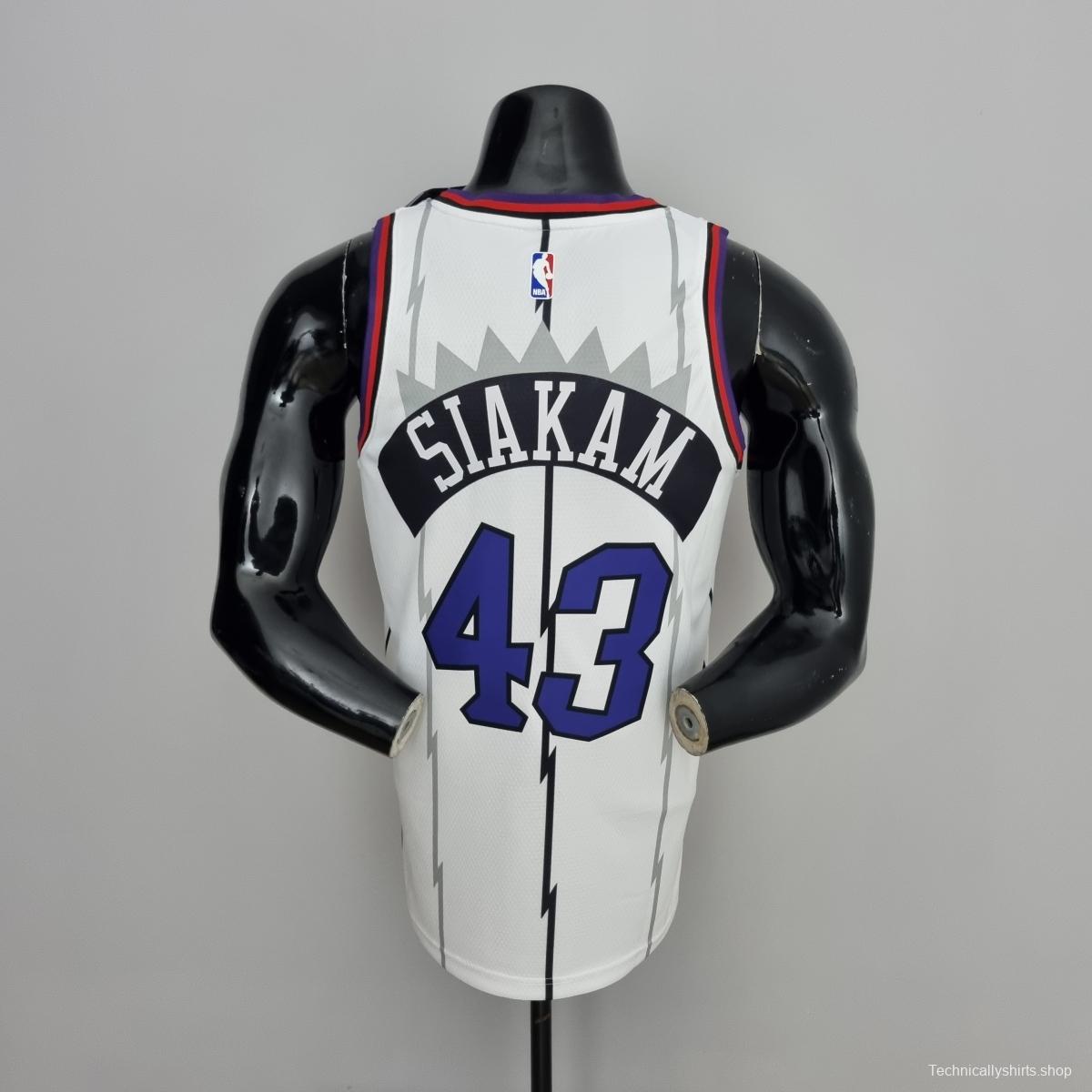 Toronto Raptors SIAKAM #43 White NBA Jersey