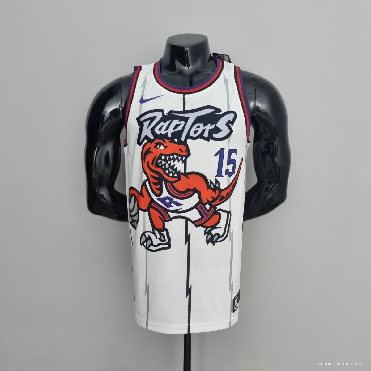 Toronto Raptors CARTER #15 White NBA Jersey