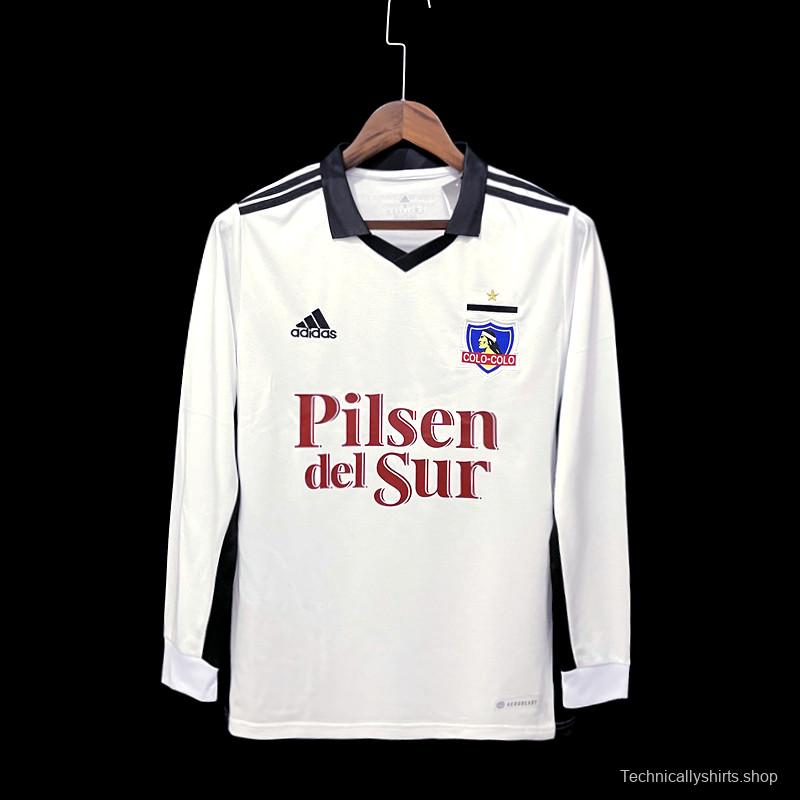 22/23 Colo Colo Home Long Sleeve  Soccer Jersey