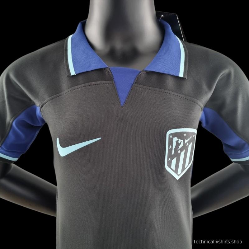 22/23 Kids Atletico Madrid Away 16-28 Soccer Jersey