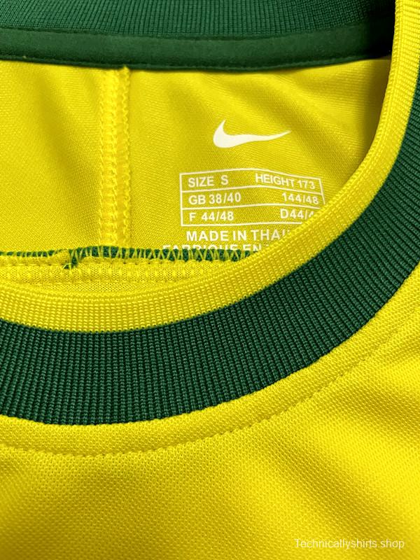 Retro 1998 Brazil Home Soccer Jersey