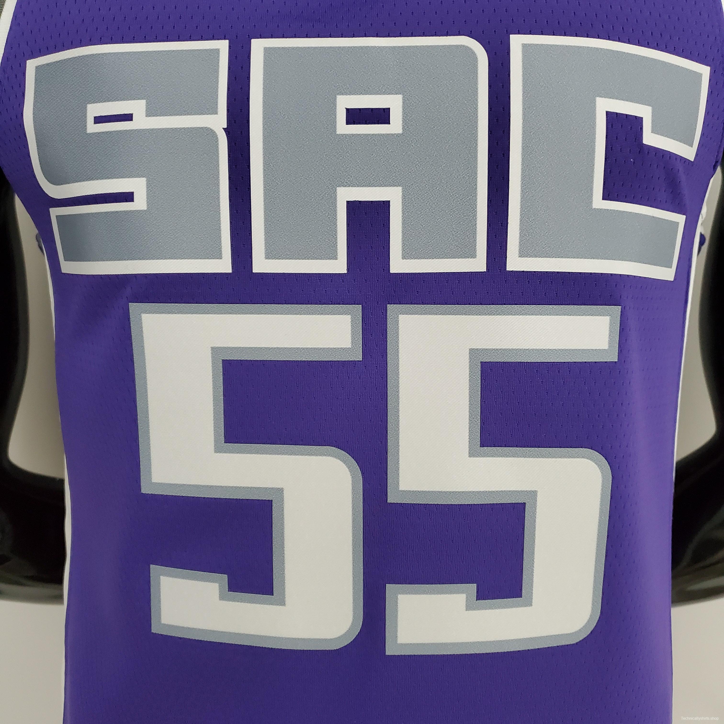 NBA 75th Anniversary Kings Williams#55 Black Purple Jersey