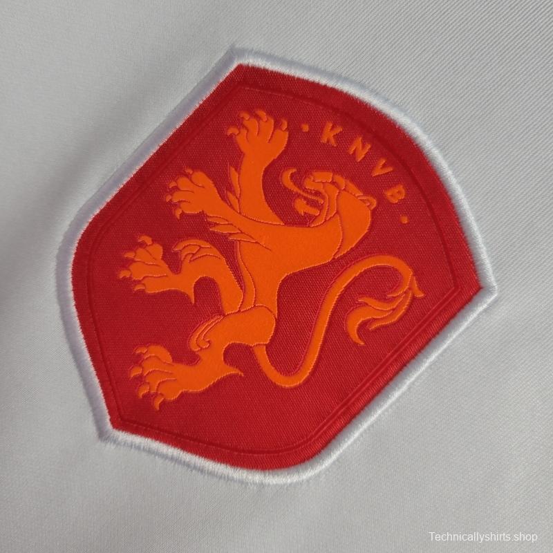 2022 Netherlands Away Soccer Jersey