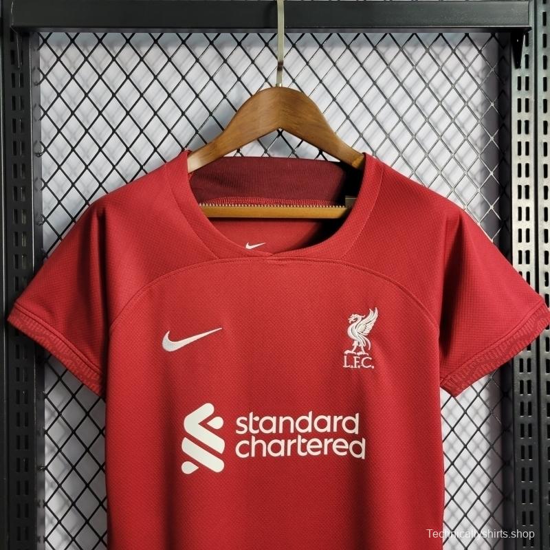 22/23 Women's Liverpool Home Soccer Jersey