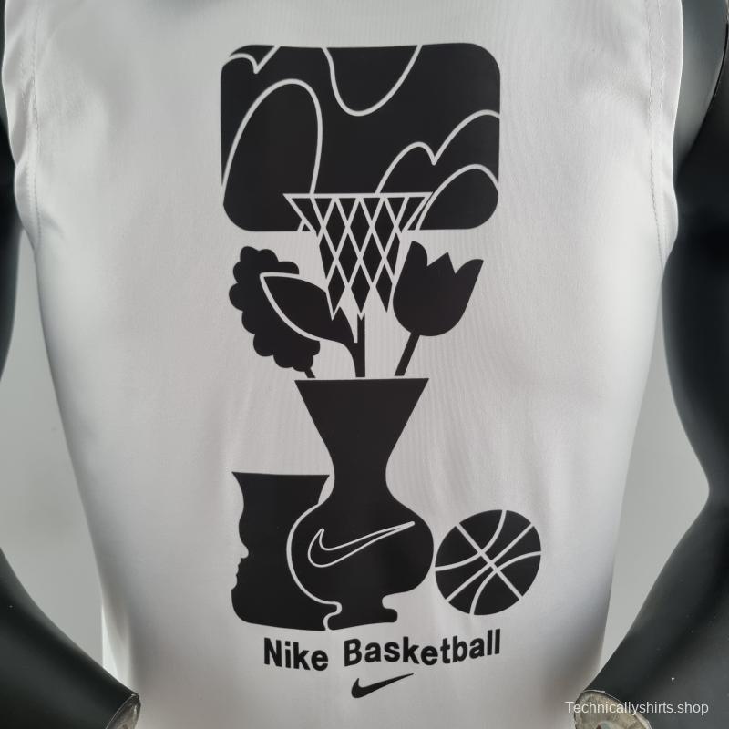 2022 Nike White Vest Shirts "Mind Meets Grind "#K000194